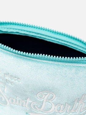 Aline water green velvet pochette - MC2 Saint Barth