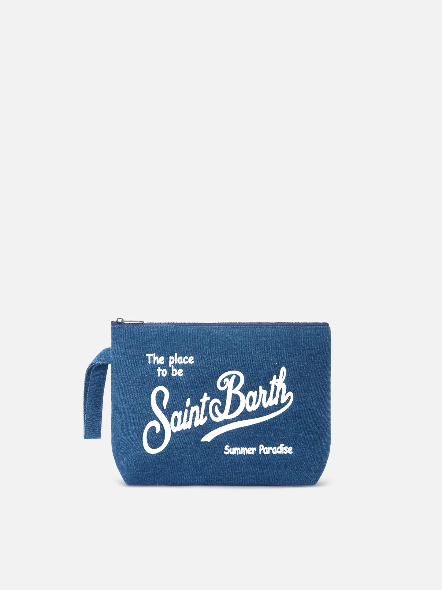 Pochette Aline effet denim bleu foncé 