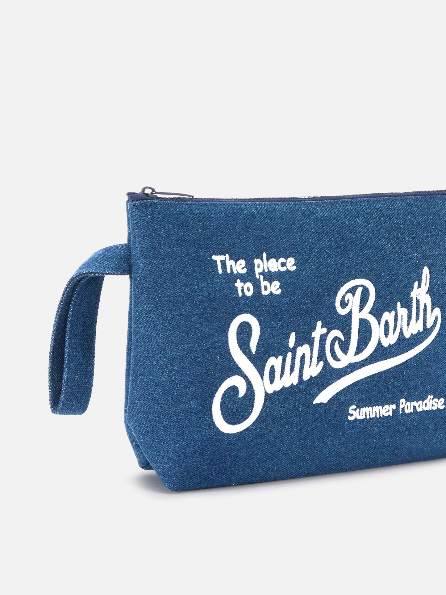 Pochette Aline effet denim bleu foncé 
