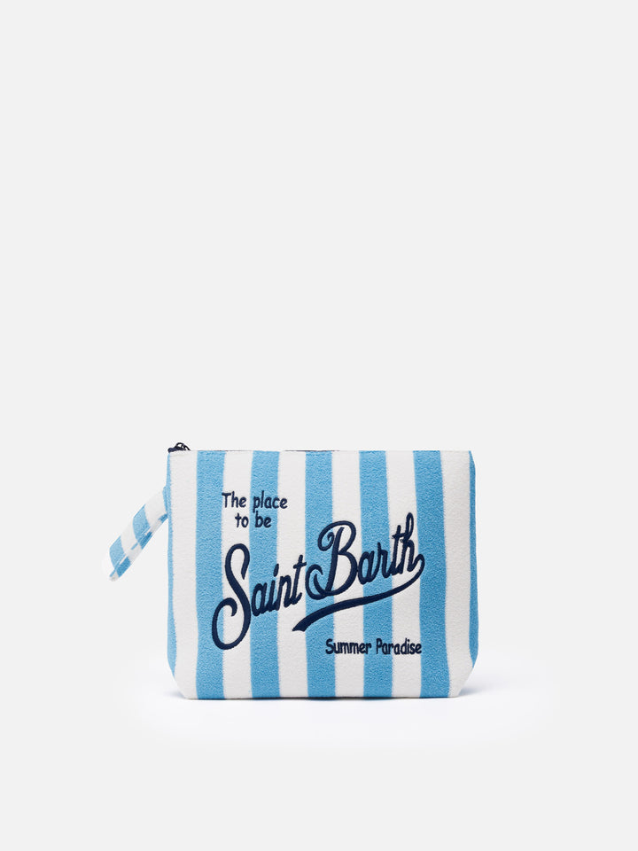 Aline L striped embossed terry pochette - MC2 Saint Barth
