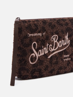 Aline Teddy pochette mit Leopardenprint 