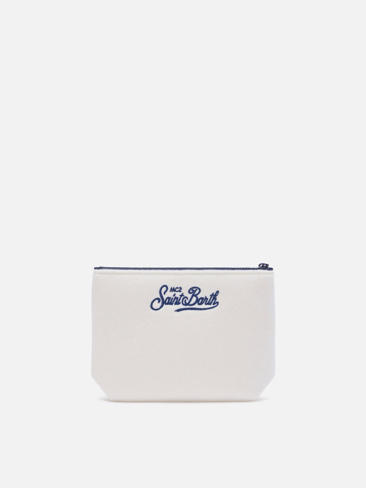 Aline en feutre blanc cassé pochette avec broderie St. Moritz | Special edition 