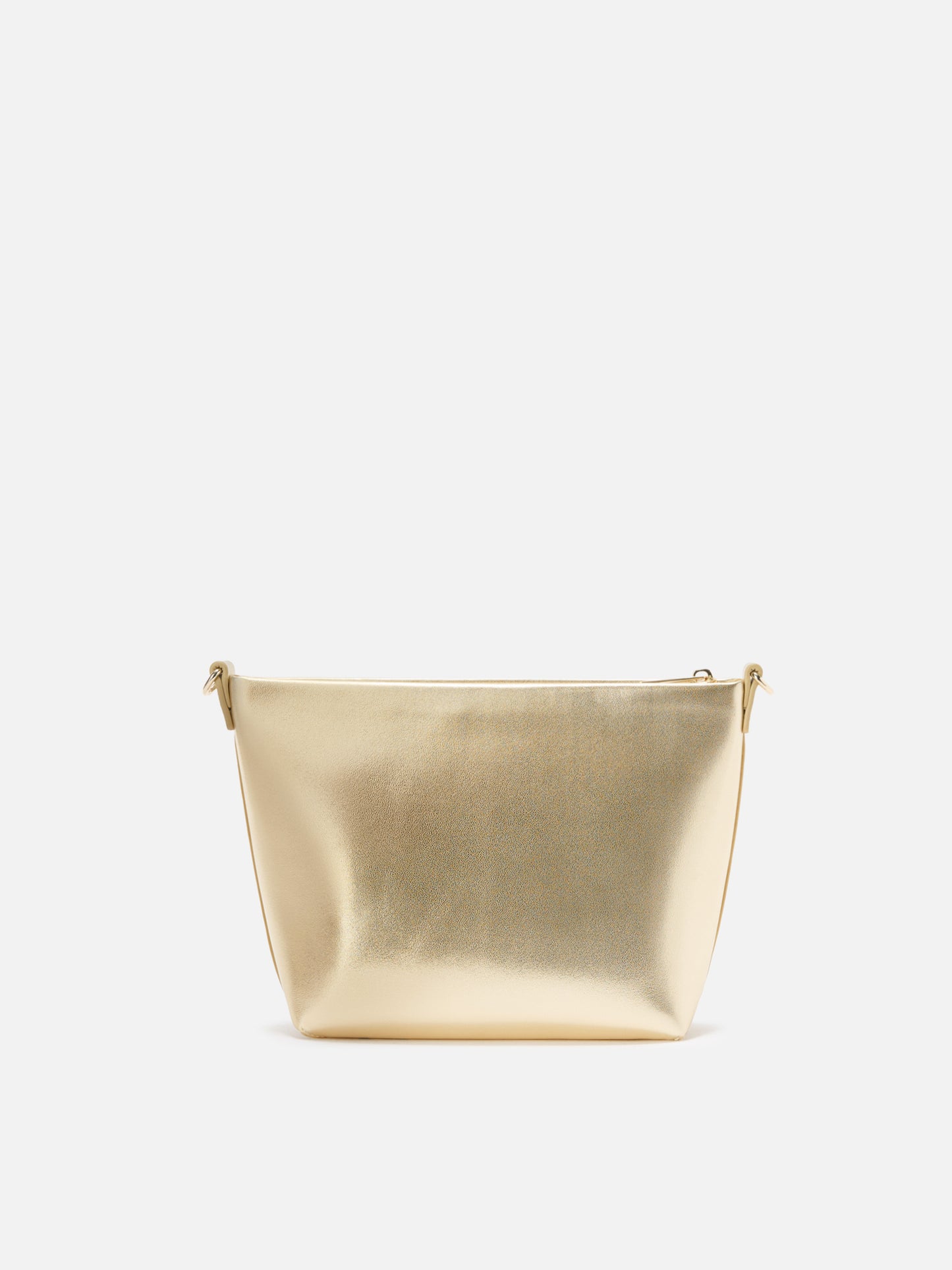Borsa a spalla Aline Bag in pelle laminata oro