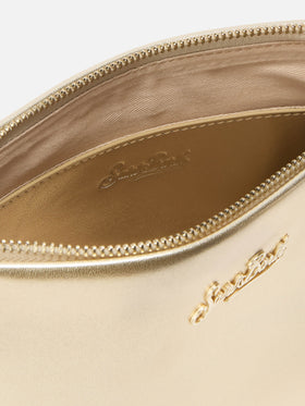 Borsa a spalla Aline Bag in pelle laminata oro