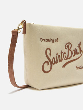 Bolso Aline en lona con detalles de piel 