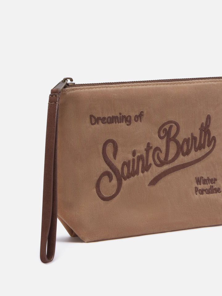 Sombrero Aline encerado pochette con bordado del logotipo 