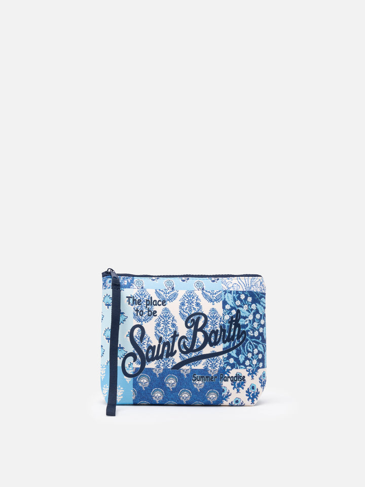 Aline scuba pochette with flower patch print - MC2 Saint Barth