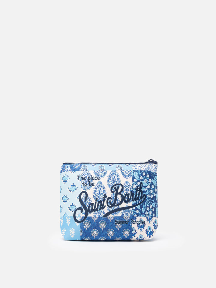 Aline scuba pochette with flower patch print - MC2 Saint Barth
