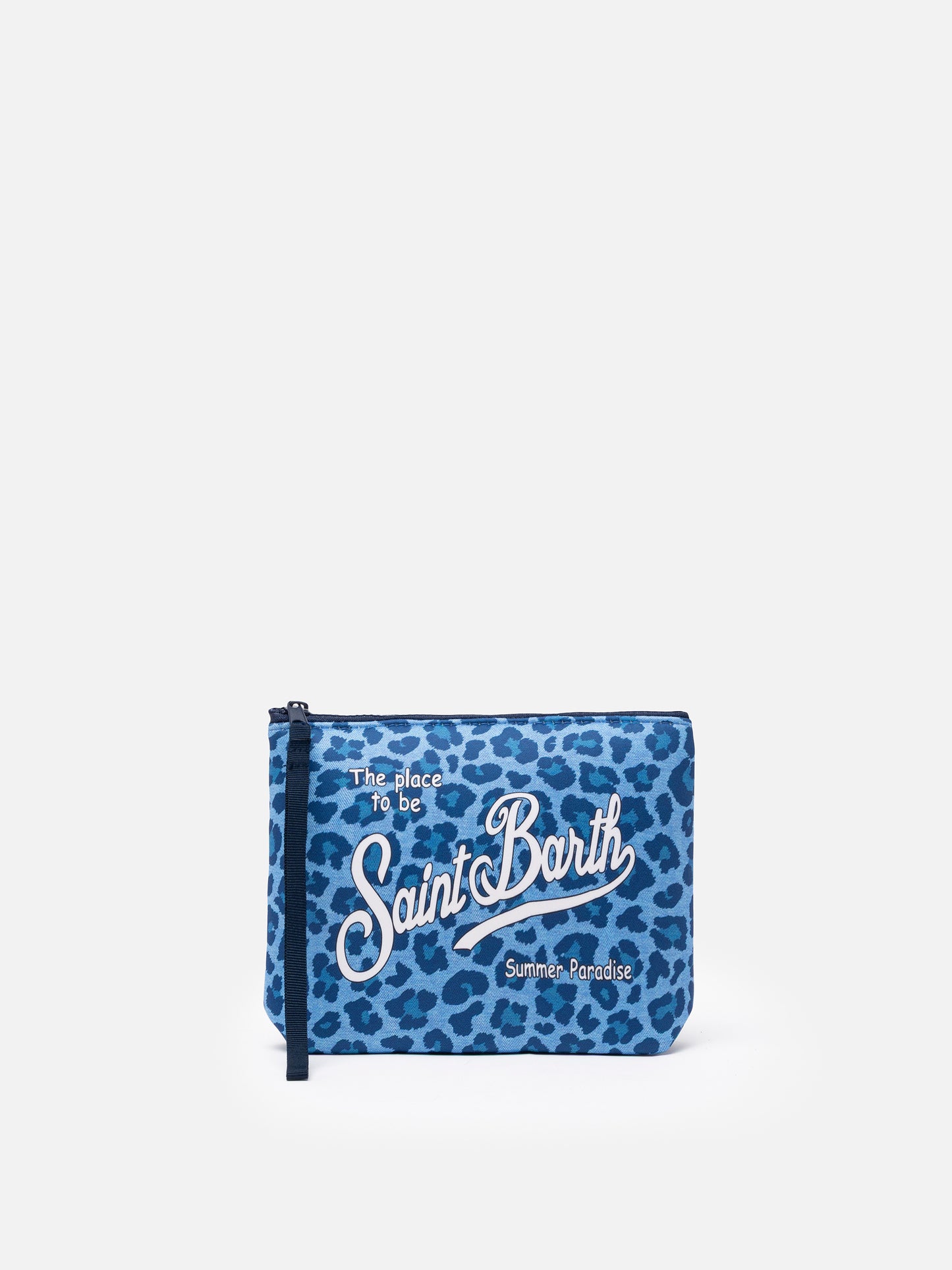 Aline scuba pochette with blue animalier print - MC2 Saint Barth