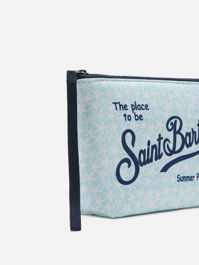 Aline scuba light blue pouch with starfish print
