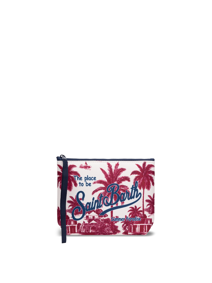Aline scuba pochette with toile de jouy print | AI CO-CREATED DESIGN BY RICKDICK - POWERED BY RED-EYE - MC2 Saint Barth