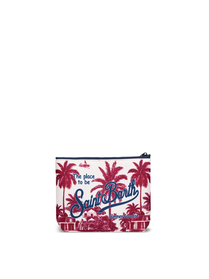 Aline scuba pochette with toile de jouy print | AI CO-CREATED DESIGN BY RICKDICK - POWERED BY RED-EYE - MC2 Saint Barth