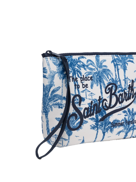 Aline scuba pochette with toile de jouy print - MC2 Saint Barth