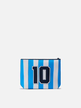Pochette Aline en scuba blanc et bleu clair avec écusson Napoli | Édition spéciale 
