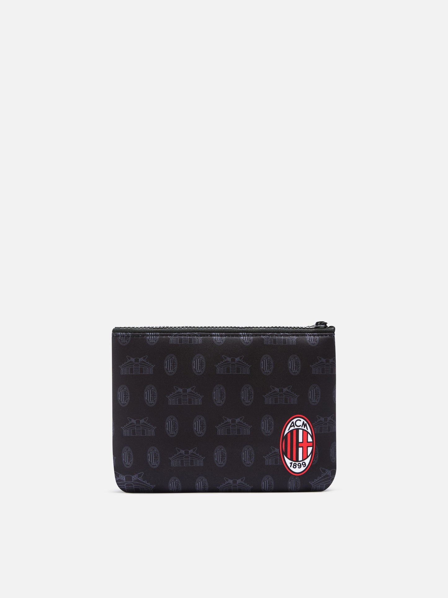 Black Aline scuba pouch with AC Milan logo print | AC MILAN SPECIAL EDITION
