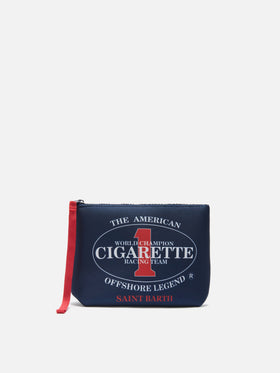 Aline blue scuba pouch with Cigarette Racing Team embroidery | Special Edition