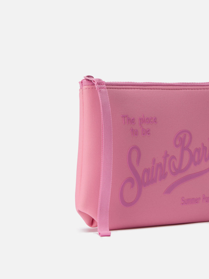 Aline scuba pouch in solid pink