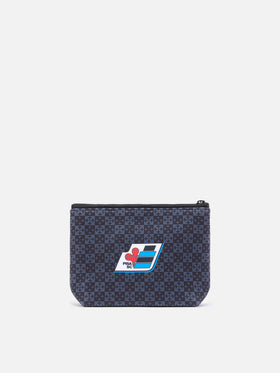 Black Aline scuba pouch with Pisa SC Logo print | PISA SC SPECIAL EDITION