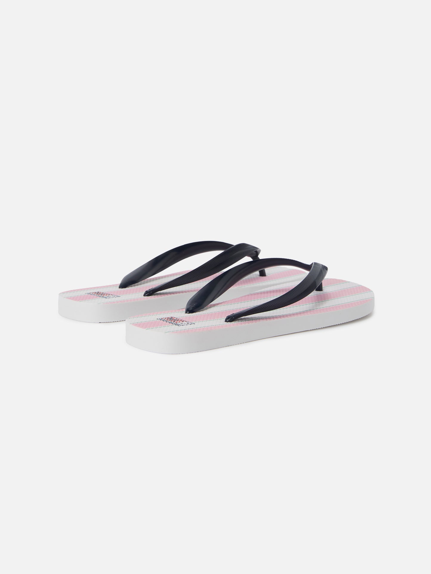 Infradito Alma slip-on in gomma con stampa a righe rosa e bianche