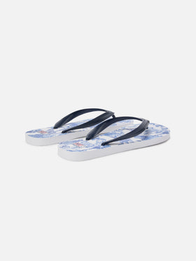 Chanclas slip-on de goma Alma con estampado Toile de Jouy 