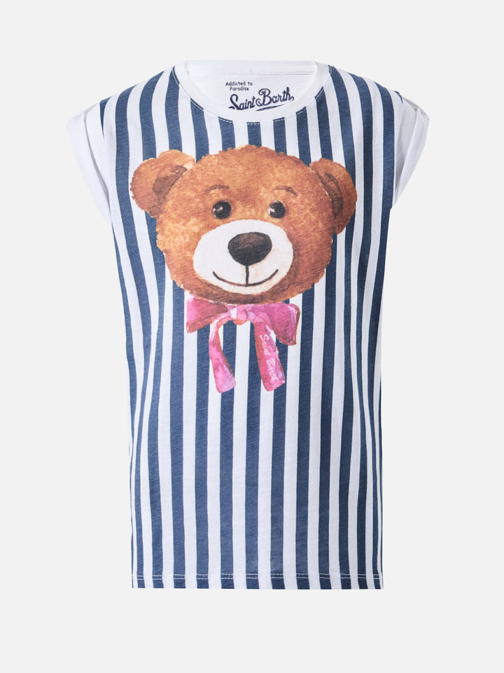 Cotton t-shirt Amelie with teddy bears print