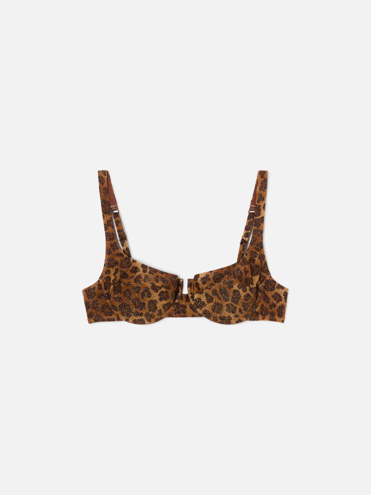 Amira balconette bikini top with animal print