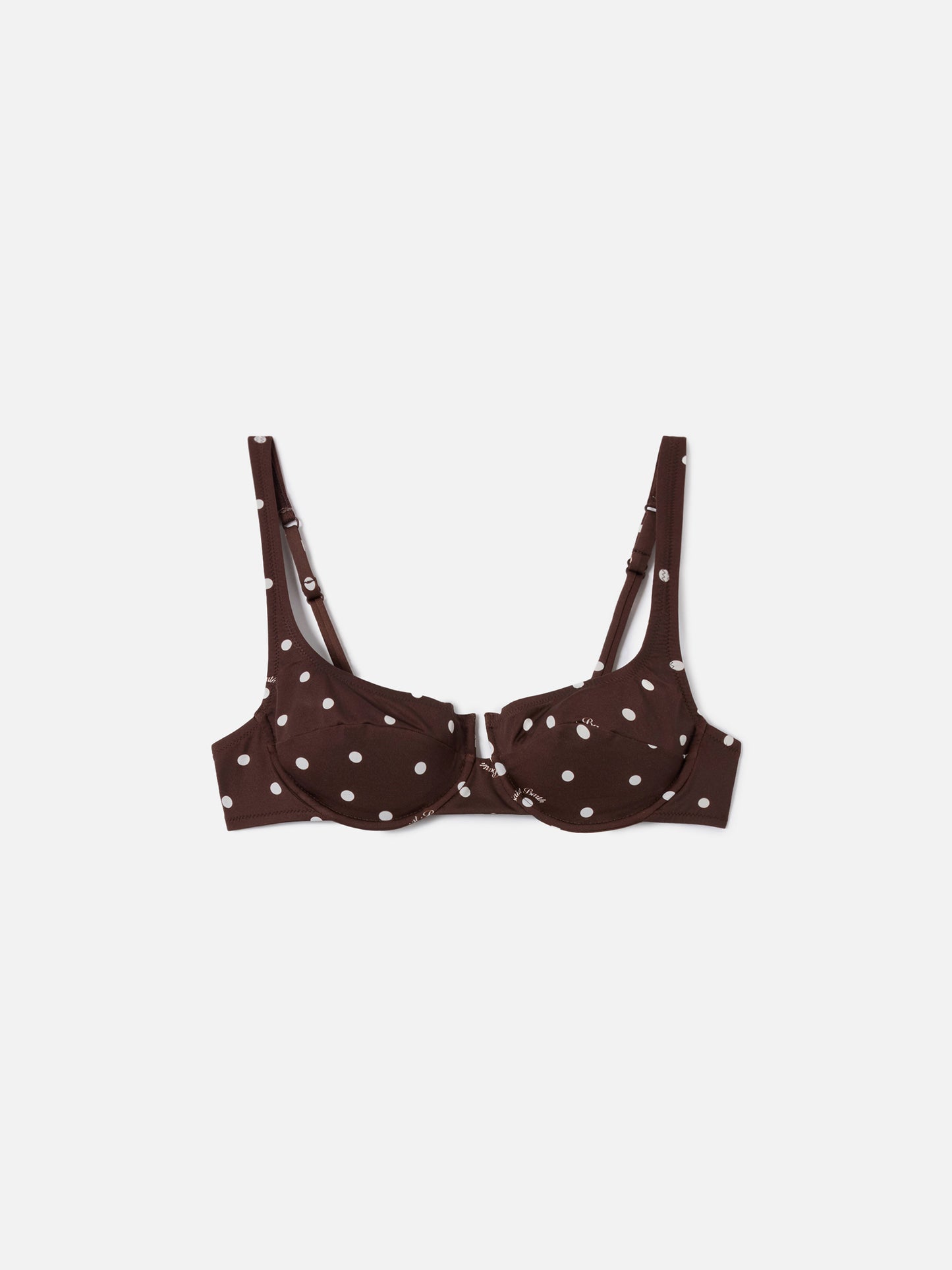 Amira balconette bikini top with polka dot print