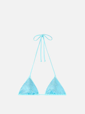 Woman triangle top swimsuit Annabelle with rhinestones