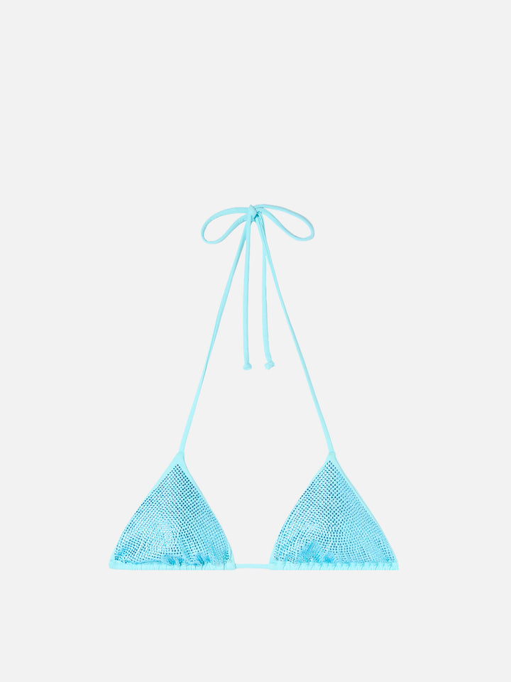 Woman triangle top swimsuit Annabelle with rhinestones
