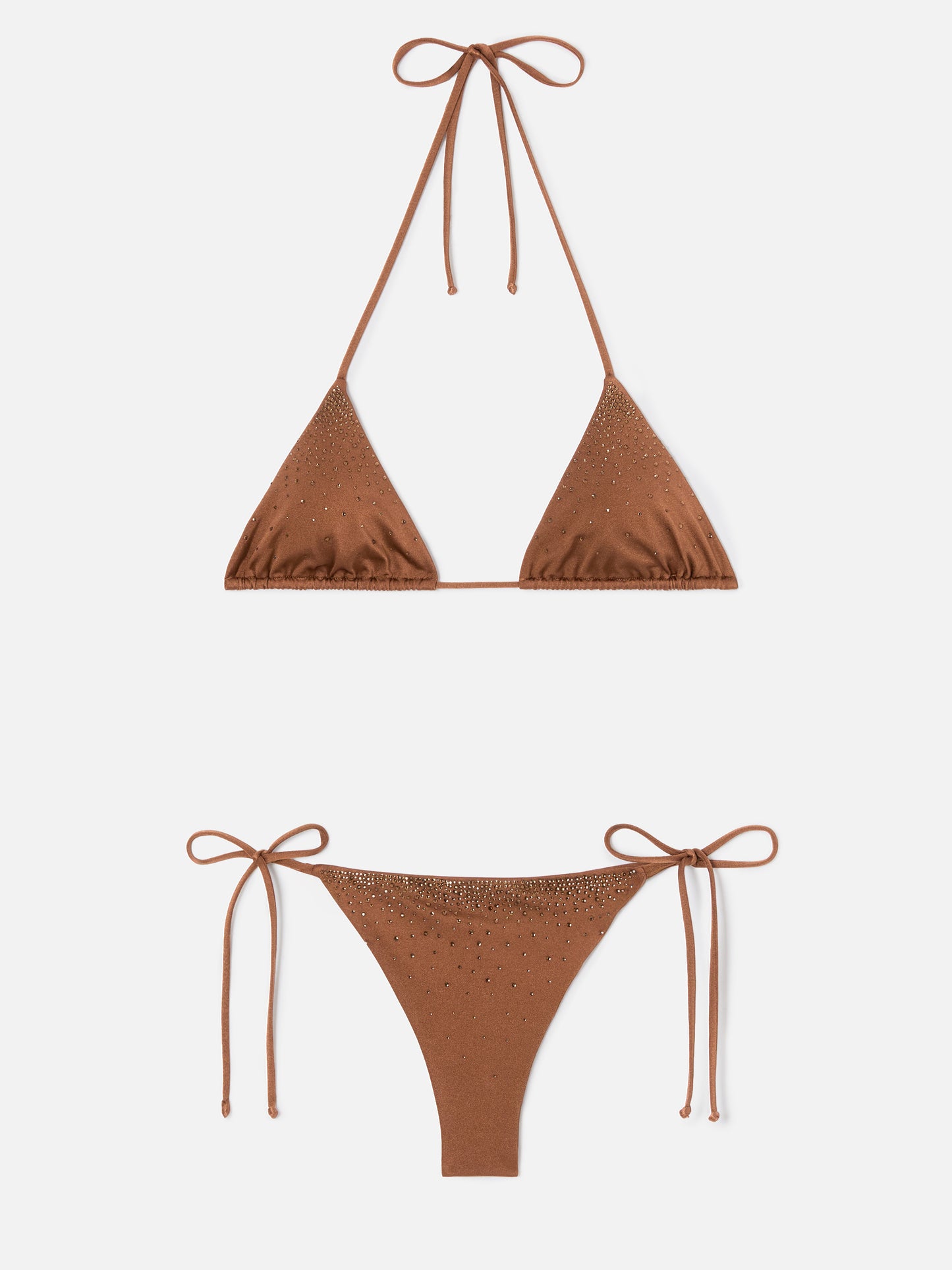 Bikini marrón Annabelle Marielle con strass 