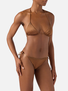 Bikini marrón Annabelle Marielle con strass 