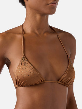 Bikini marrón Annabelle Marielle con strass 
