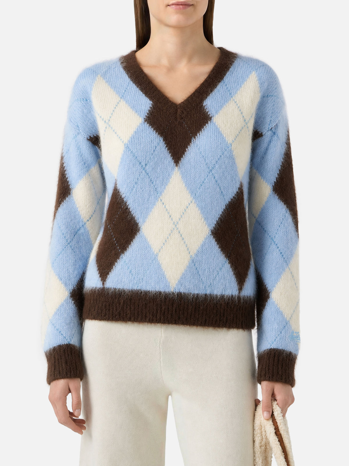 Argyle Annecy Soft Cropped-Pullover 