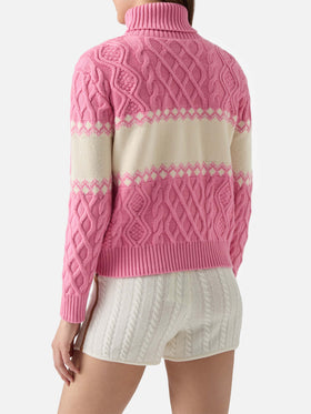 Maglione Anton a mezzo collo con jacquard Saint Barth