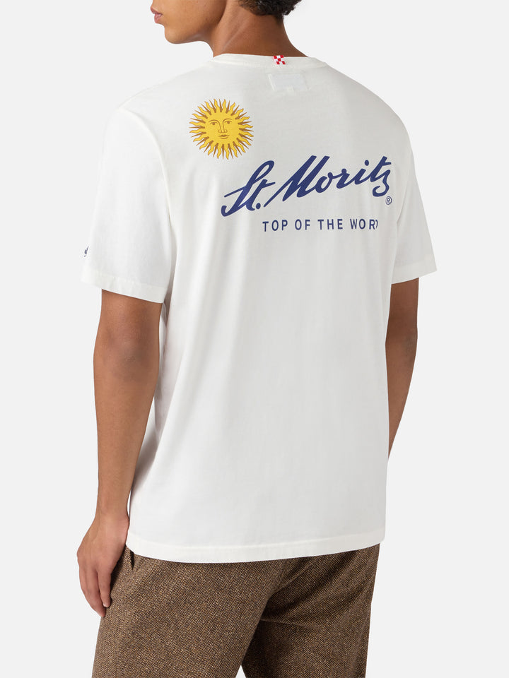 Winter cotton t-shirt Arnott with St. Moritz print | ST. MORITZ TOP OF THE WORLD SPECIAL EDITION