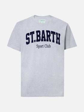 Arnott Baumwoll-T-Shirt in Blau mit Flockdruck des St. Barth Sport Clubs