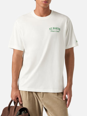 Off white Arnott cotton t-shirt with Tennis Court print