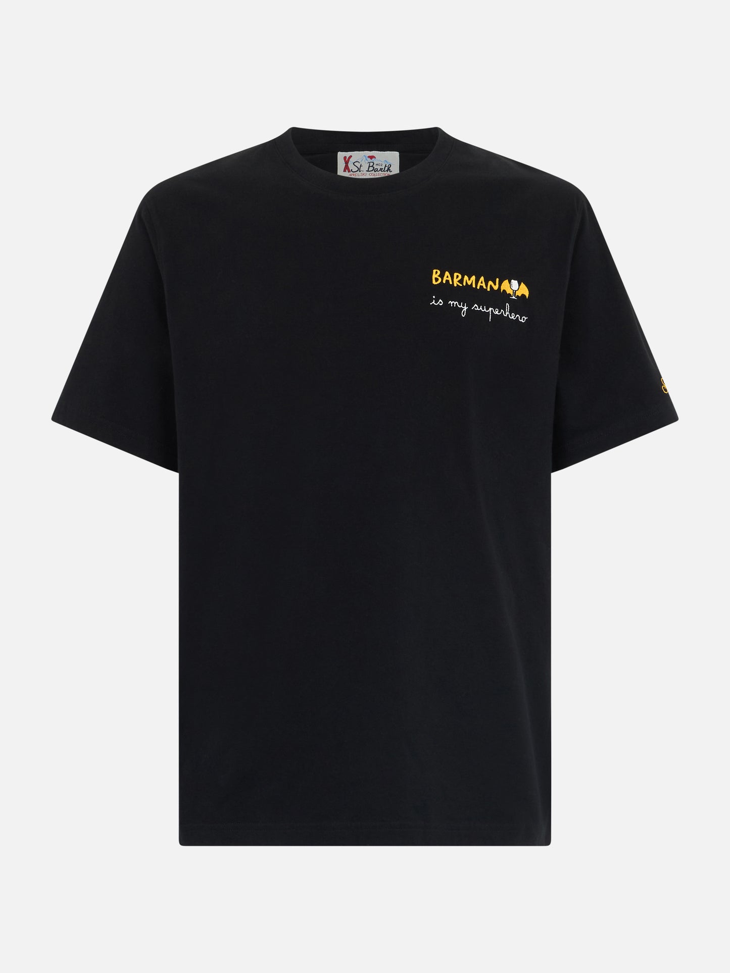 Man heavy cotton t-shirt Arnott with Barman embroidery - MC2 Saint Barth