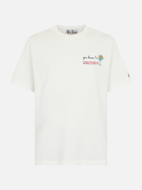 Man heavy cotton t-shirt Arnott with You know I'm GinDependent embroidery - MC2 Saint Barth