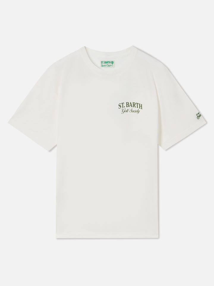 T-shirt Arnott bianca con stampa St. Barth Golf Society