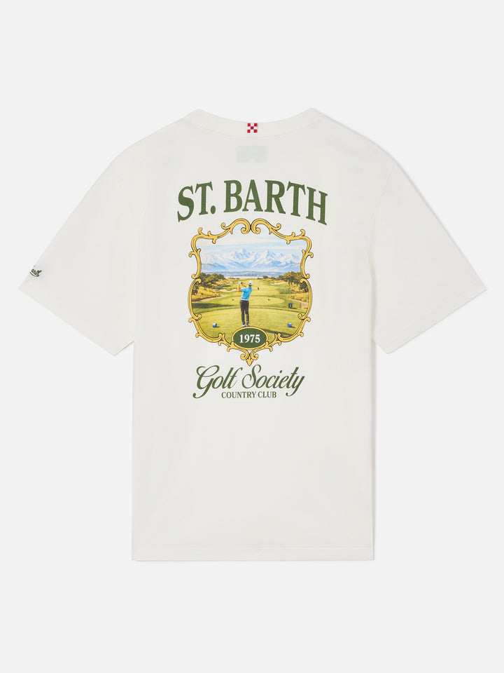 T-shirt Arnott bianca con stampa St. Barth Golf Society