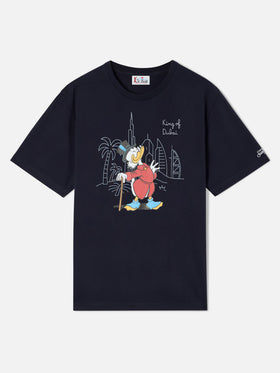 T-shirt en coton biologique blue Arnott avec broderie King Of Dubai | Special edition 