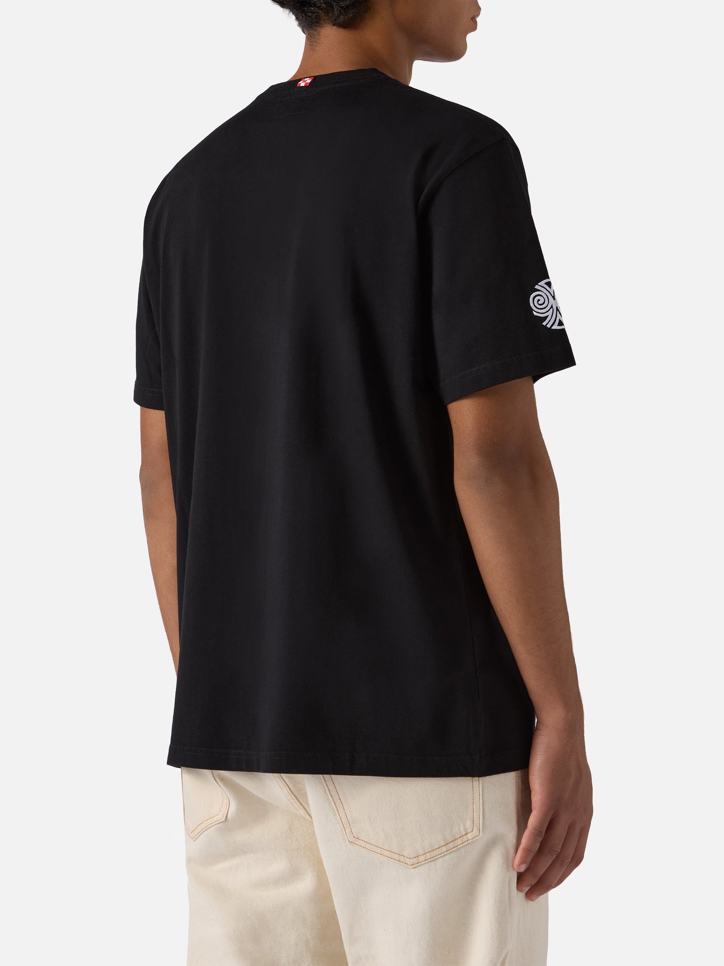 Arnott cotton T-shirt in black with Nephenta print | NEPHENTA SPECIAL EDITION
