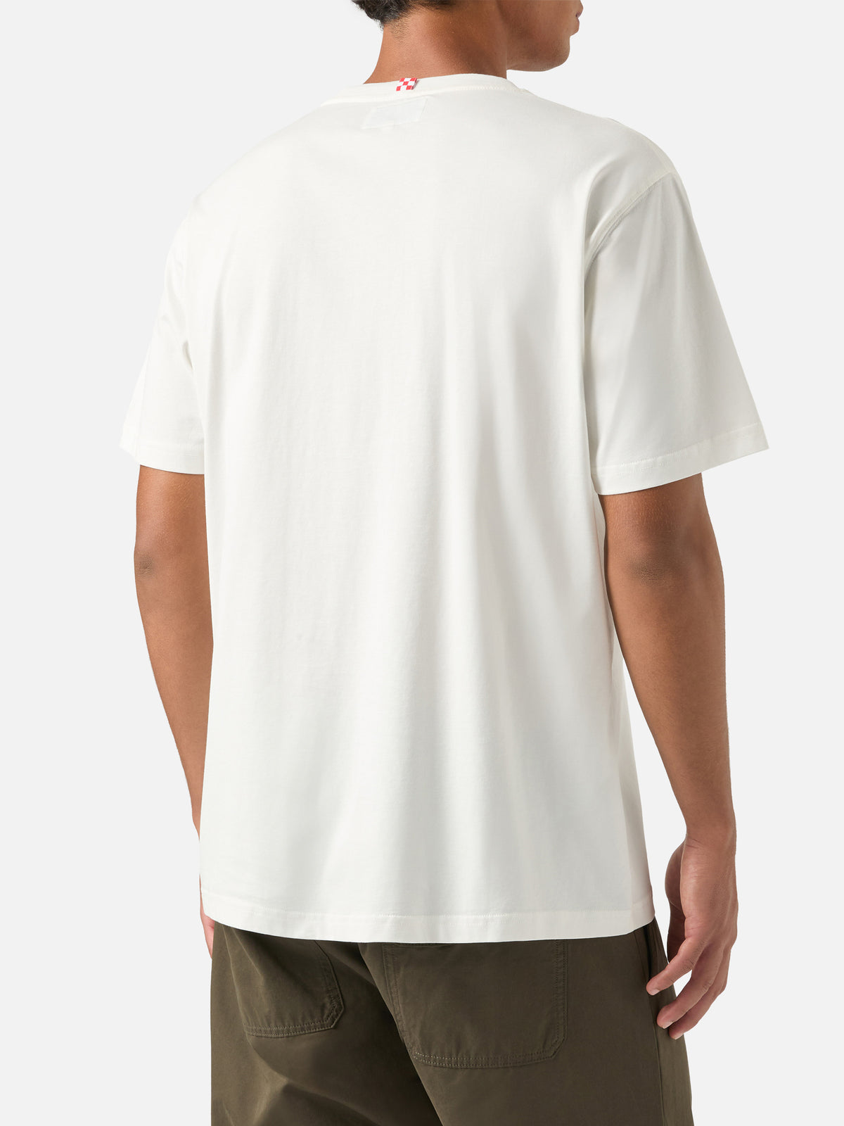 T-shirt Arnott off white in cotone con ricamo I'm A Man Of Class