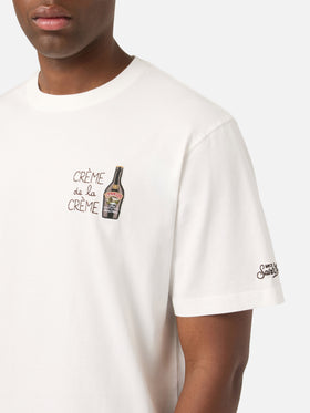 Camiseta de algodón Arnott en blanco roto con bordado Crème De La Crème | Special edition 