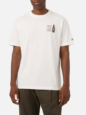 Camiseta de algodón Arnott en blanco roto con bordado Crème De La Crème | Special edition 