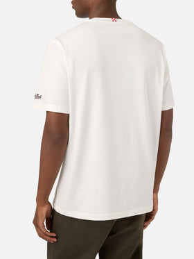 Camiseta de algodón Arnott en blanco roto con bordado Crème De La Crème | Special edition 