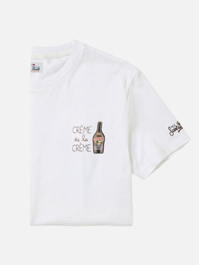 Camiseta de algodón Arnott en blanco roto con bordado Crème De La Crème | Special edition 