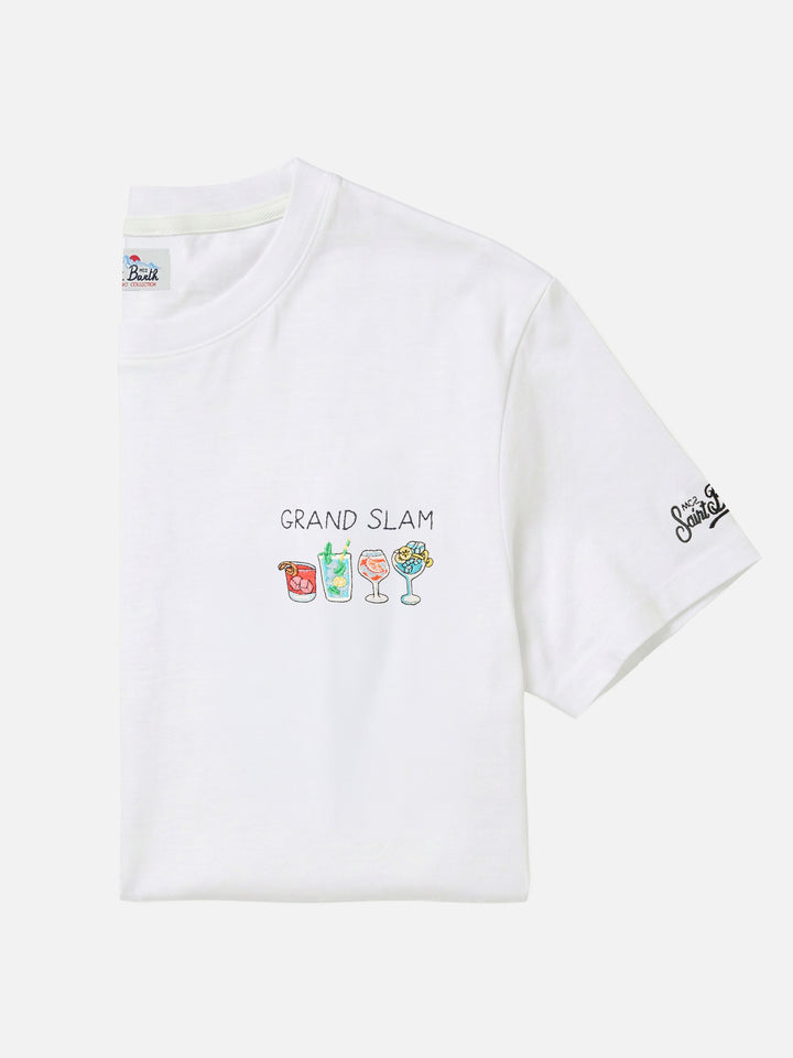 T-shirt en coton Off white Arnott avec broderie Grand Slam 