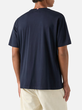 Navy blue Arnott cotton t-shirt with It's Spritz O'Clock embroidery